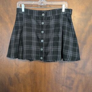 Harry Potter Plaid Button-Up Mini Skirt